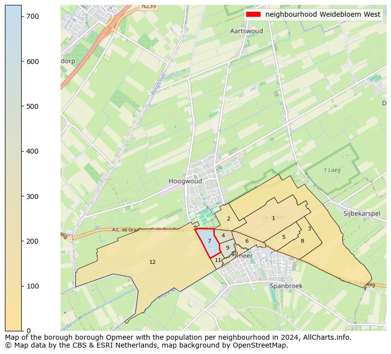 Image of the neighbourhood Weidebloem West at the map. This image is used as introduction to this page. This page shows a lot of information about the population in the neighbourhood Weidebloem West (such as the distribution by age groups of the residents, the composition of households, whether inhabitants are natives or Dutch with an immigration background, data about the houses (numbers, types, price development, use, type of property, ...) and more (car ownership, energy consumption, ...) based on open data from the Dutch Central Bureau of Statistics and various other sources!