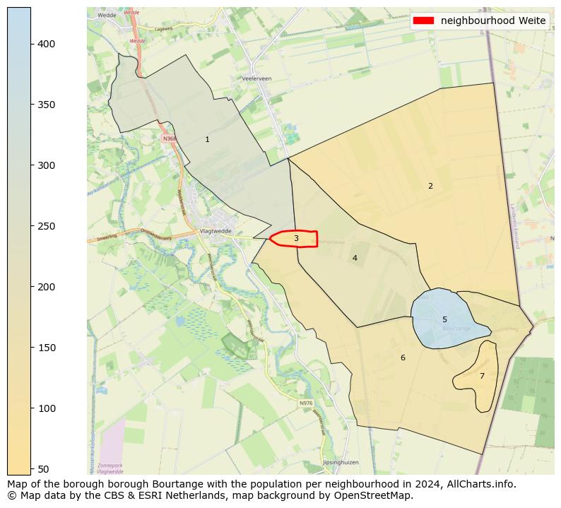 Image of the neighbourhood Weite at the map. This image is used as introduction to this page. This page shows a lot of information about the population in the neighbourhood Weite (such as the distribution by age groups of the residents, the composition of households, whether inhabitants are natives or Dutch with an immigration background, data about the houses (numbers, types, price development, use, type of property, ...) and more (car ownership, energy consumption, ...) based on open data from the Dutch Central Bureau of Statistics and various other sources!