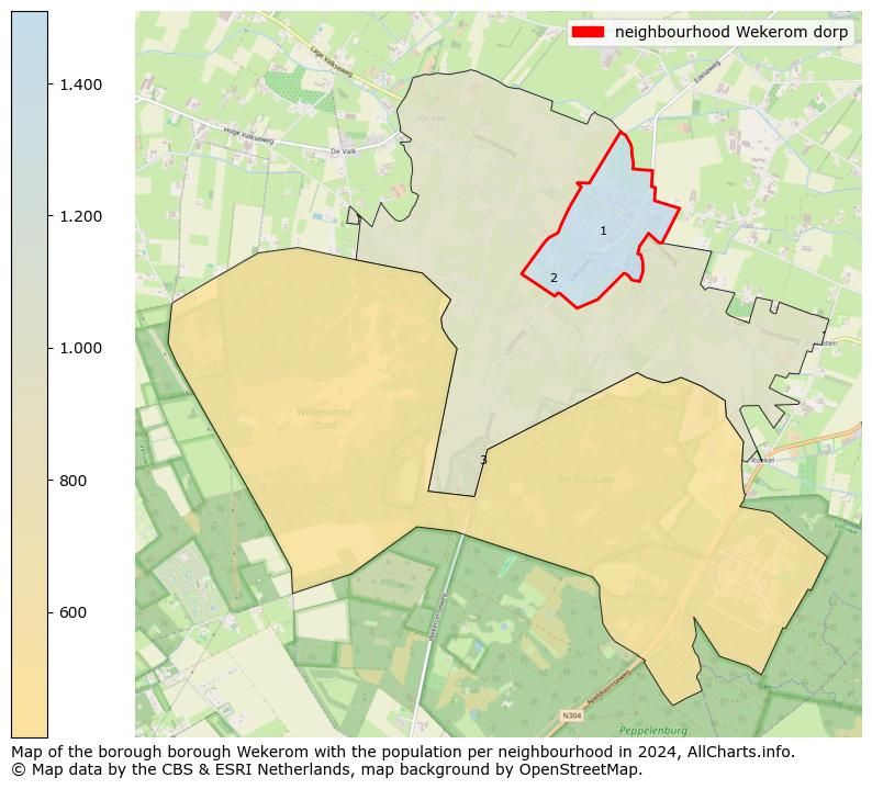 Image of the neighbourhood Wekerom dorp at the map. This image is used as introduction to this page. This page shows a lot of information about the population in the neighbourhood Wekerom dorp (such as the distribution by age groups of the residents, the composition of households, whether inhabitants are natives or Dutch with an immigration background, data about the houses (numbers, types, price development, use, type of property, ...) and more (car ownership, energy consumption, ...) based on open data from the Dutch Central Bureau of Statistics and various other sources!