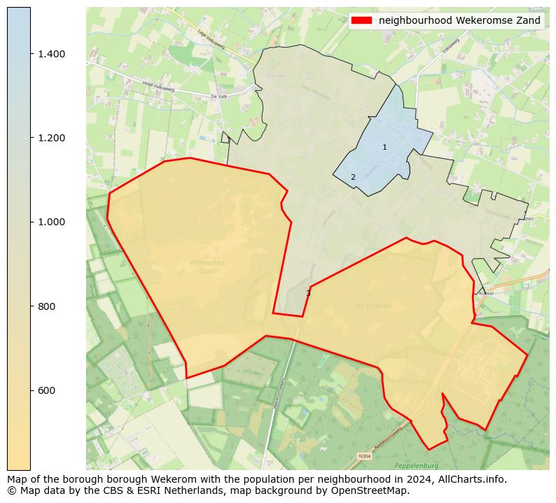 Image of the neighbourhood Wekeromse Zand at the map. This image is used as introduction to this page. This page shows a lot of information about the population in the neighbourhood Wekeromse Zand (such as the distribution by age groups of the residents, the composition of households, whether inhabitants are natives or Dutch with an immigration background, data about the houses (numbers, types, price development, use, type of property, ...) and more (car ownership, energy consumption, ...) based on open data from the Dutch Central Bureau of Statistics and various other sources!