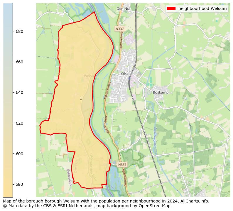 Image of the neighbourhood Welsum at the map. This image is used as introduction to this page. This page shows a lot of information about the population in the neighbourhood Welsum (such as the distribution by age groups of the residents, the composition of households, whether inhabitants are natives or Dutch with an immigration background, data about the houses (numbers, types, price development, use, type of property, ...) and more (car ownership, energy consumption, ...) based on open data from the Dutch Central Bureau of Statistics and various other sources!