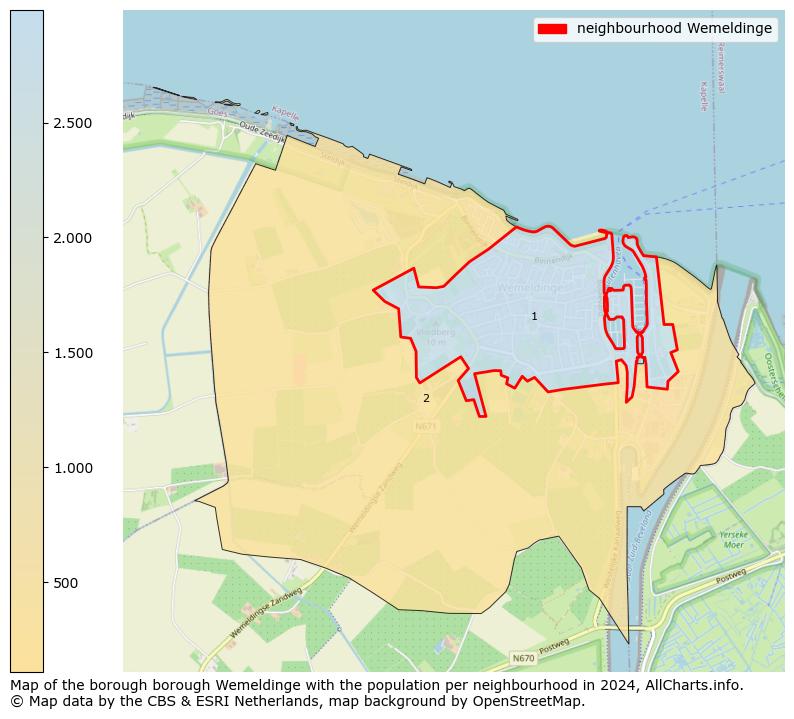 Image of the neighbourhood Wemeldinge at the map. This image is used as introduction to this page. This page shows a lot of information about the population in the neighbourhood Wemeldinge (such as the distribution by age groups of the residents, the composition of households, whether inhabitants are natives or Dutch with an immigration background, data about the houses (numbers, types, price development, use, type of property, ...) and more (car ownership, energy consumption, ...) based on open data from the Dutch Central Bureau of Statistics and various other sources!