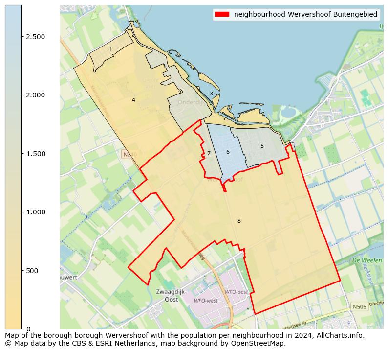 Image of the neighbourhood Wervershoof Buitengebied at the map. This image is used as introduction to this page. This page shows a lot of information about the population in the neighbourhood Wervershoof Buitengebied (such as the distribution by age groups of the residents, the composition of households, whether inhabitants are natives or Dutch with an immigration background, data about the houses (numbers, types, price development, use, type of property, ...) and more (car ownership, energy consumption, ...) based on open data from the Dutch Central Bureau of Statistics and various other sources!