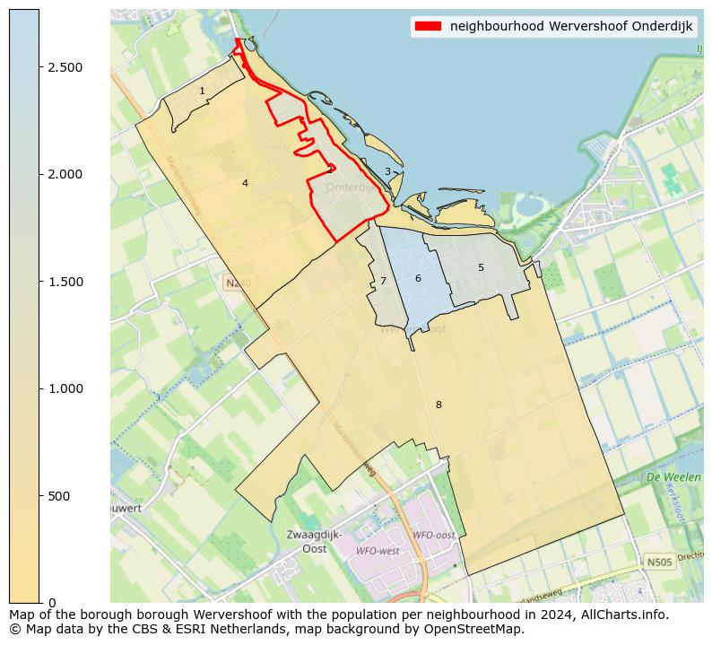 Image of the neighbourhood Wervershoof Onderdijk at the map. This image is used as introduction to this page. This page shows a lot of information about the population in the neighbourhood Wervershoof Onderdijk (such as the distribution by age groups of the residents, the composition of households, whether inhabitants are natives or Dutch with an immigration background, data about the houses (numbers, types, price development, use, type of property, ...) and more (car ownership, energy consumption, ...) based on open data from the Dutch Central Bureau of Statistics and various other sources!
