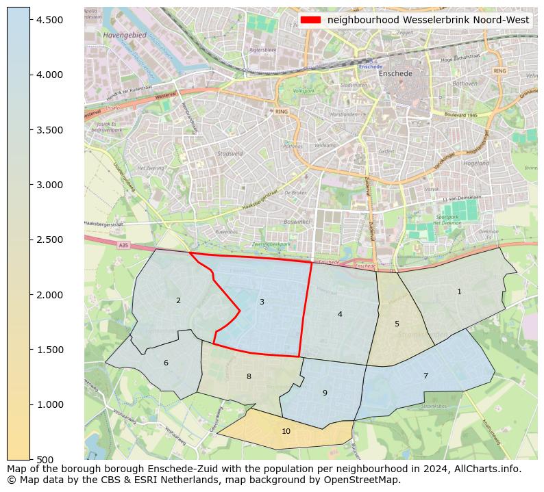 Image of the neighbourhood Wesselerbrink Noord-West at the map. This image is used as introduction to this page. This page shows a lot of information about the population in the neighbourhood Wesselerbrink Noord-West (such as the distribution by age groups of the residents, the composition of households, whether inhabitants are natives or Dutch with an immigration background, data about the houses (numbers, types, price development, use, type of property, ...) and more (car ownership, energy consumption, ...) based on open data from the Dutch Central Bureau of Statistics and various other sources!