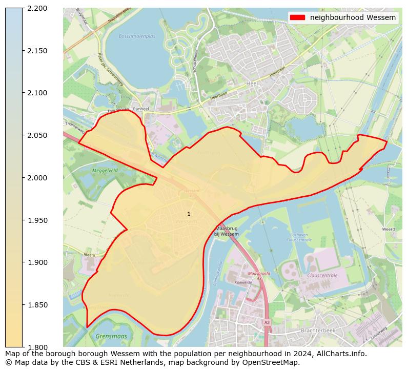 Image of the neighbourhood Wessem at the map. This image is used as introduction to this page. This page shows a lot of information about the population in the neighbourhood Wessem (such as the distribution by age groups of the residents, the composition of households, whether inhabitants are natives or Dutch with an immigration background, data about the houses (numbers, types, price development, use, type of property, ...) and more (car ownership, energy consumption, ...) based on open data from the Dutch Central Bureau of Statistics and various other sources!