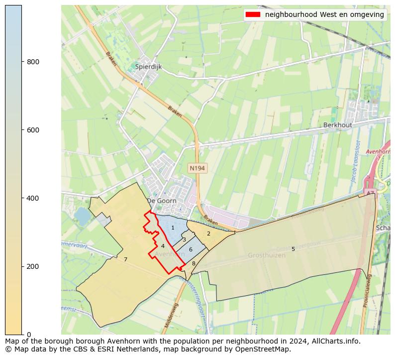 Image of the neighbourhood West en omgeving at the map. This image is used as introduction to this page. This page shows a lot of information about the population in the neighbourhood West en omgeving (such as the distribution by age groups of the residents, the composition of households, whether inhabitants are natives or Dutch with an immigration background, data about the houses (numbers, types, price development, use, type of property, ...) and more (car ownership, energy consumption, ...) based on open data from the Dutch Central Bureau of Statistics and various other sources!