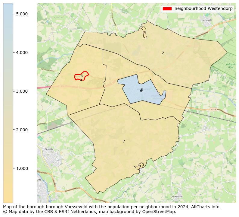 Image of the neighbourhood Westendorp at the map. This image is used as introduction to this page. This page shows a lot of information about the population in the neighbourhood Westendorp (such as the distribution by age groups of the residents, the composition of households, whether inhabitants are natives or Dutch with an immigration background, data about the houses (numbers, types, price development, use, type of property, ...) and more (car ownership, energy consumption, ...) based on open data from the Dutch Central Bureau of Statistics and various other sources!