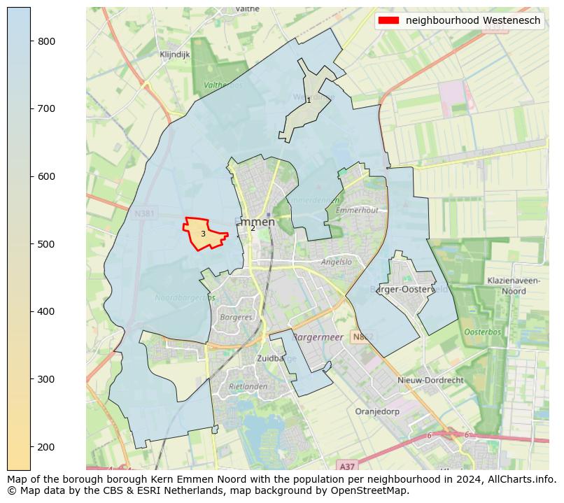 Image of the neighbourhood Westenesch at the map. This image is used as introduction to this page. This page shows a lot of information about the population in the neighbourhood Westenesch (such as the distribution by age groups of the residents, the composition of households, whether inhabitants are natives or Dutch with an immigration background, data about the houses (numbers, types, price development, use, type of property, ...) and more (car ownership, energy consumption, ...) based on open data from the Dutch Central Bureau of Statistics and various other sources!