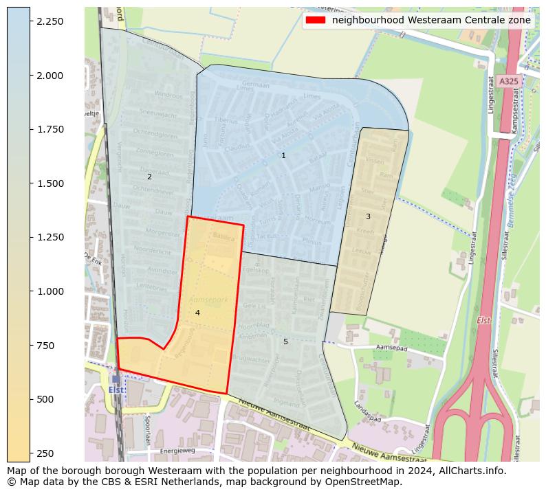 Image of the neighbourhood Westeraam Centrale zone at the map. This image is used as introduction to this page. This page shows a lot of information about the population in the neighbourhood Westeraam Centrale zone (such as the distribution by age groups of the residents, the composition of households, whether inhabitants are natives or Dutch with an immigration background, data about the houses (numbers, types, price development, use, type of property, ...) and more (car ownership, energy consumption, ...) based on open data from the Dutch Central Bureau of Statistics and various other sources!