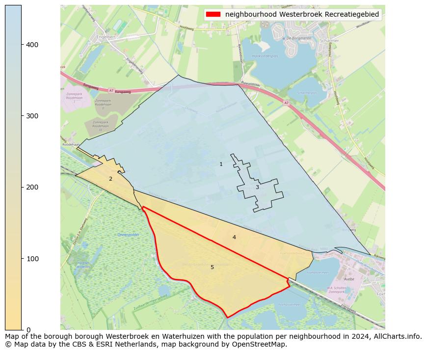 Image of the neighbourhood Westerbroek Recreatiegebied at the map. This image is used as introduction to this page. This page shows a lot of information about the population in the neighbourhood Westerbroek Recreatiegebied (such as the distribution by age groups of the residents, the composition of households, whether inhabitants are natives or Dutch with an immigration background, data about the houses (numbers, types, price development, use, type of property, ...) and more (car ownership, energy consumption, ...) based on open data from the Dutch Central Bureau of Statistics and various other sources!