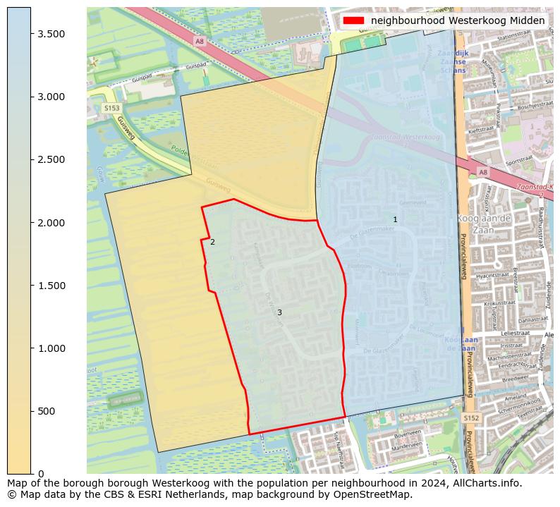 Image of the neighbourhood Westerkoog Midden at the map. This image is used as introduction to this page. This page shows a lot of information about the population in the neighbourhood Westerkoog Midden (such as the distribution by age groups of the residents, the composition of households, whether inhabitants are natives or Dutch with an immigration background, data about the houses (numbers, types, price development, use, type of property, ...) and more (car ownership, energy consumption, ...) based on open data from the Dutch Central Bureau of Statistics and various other sources!