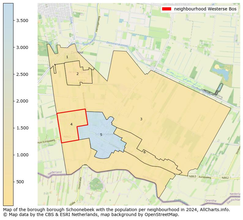 Image of the neighbourhood Westerse Bos at the map. This image is used as introduction to this page. This page shows a lot of information about the population in the neighbourhood Westerse Bos (such as the distribution by age groups of the residents, the composition of households, whether inhabitants are natives or Dutch with an immigration background, data about the houses (numbers, types, price development, use, type of property, ...) and more (car ownership, energy consumption, ...) based on open data from the Dutch Central Bureau of Statistics and various other sources!