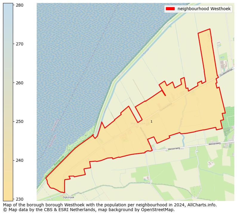 Image of the neighbourhood Westhoek at the map. This image is used as introduction to this page. This page shows a lot of information about the population in the neighbourhood Westhoek (such as the distribution by age groups of the residents, the composition of households, whether inhabitants are natives or Dutch with an immigration background, data about the houses (numbers, types, price development, use, type of property, ...) and more (car ownership, energy consumption, ...) based on open data from the Dutch Central Bureau of Statistics and various other sources!