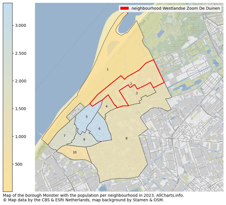 Map of the borough Monster with the population per neighbourhood in 2023. This page shows a lot of information about residents (such as the distribution by age groups, family composition, gender, native or Dutch with an immigration background, ...), homes (numbers, types, price development, use, type of property, ...) and more (car ownership, energy consumption, ...) based on open data from the Dutch Central Bureau of Statistics and various other sources!