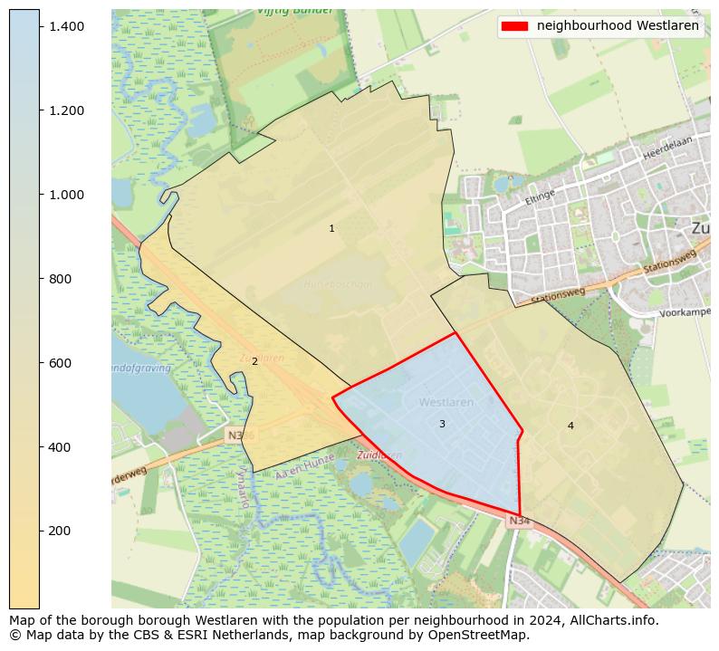 Image of the neighbourhood Westlaren at the map. This image is used as introduction to this page. This page shows a lot of information about the population in the neighbourhood Westlaren (such as the distribution by age groups of the residents, the composition of households, whether inhabitants are natives or Dutch with an immigration background, data about the houses (numbers, types, price development, use, type of property, ...) and more (car ownership, energy consumption, ...) based on open data from the Dutch Central Bureau of Statistics and various other sources!