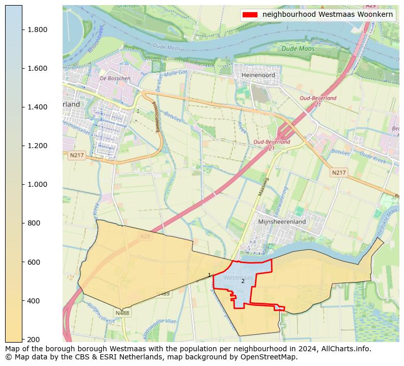 Image of the neighbourhood Westmaas Woonkern at the map. This image is used as introduction to this page. This page shows a lot of information about the population in the neighbourhood Westmaas Woonkern (such as the distribution by age groups of the residents, the composition of households, whether inhabitants are natives or Dutch with an immigration background, data about the houses (numbers, types, price development, use, type of property, ...) and more (car ownership, energy consumption, ...) based on open data from the Dutch Central Bureau of Statistics and various other sources!