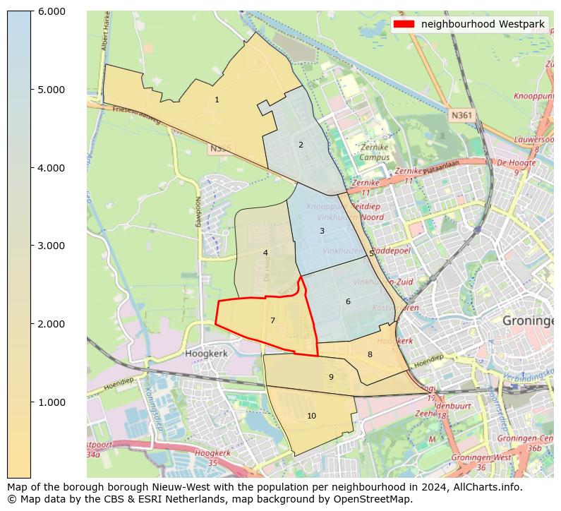 Image of the neighbourhood Westpark at the map. This image is used as introduction to this page. This page shows a lot of information about the population in the neighbourhood Westpark (such as the distribution by age groups of the residents, the composition of households, whether inhabitants are natives or Dutch with an immigration background, data about the houses (numbers, types, price development, use, type of property, ...) and more (car ownership, energy consumption, ...) based on open data from the Dutch Central Bureau of Statistics and various other sources!