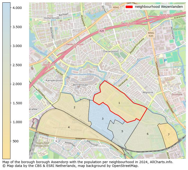 Image of the neighbourhood Wezenlanden at the map. This image is used as introduction to this page. This page shows a lot of information about the population in the neighbourhood Wezenlanden (such as the distribution by age groups of the residents, the composition of households, whether inhabitants are natives or Dutch with an immigration background, data about the houses (numbers, types, price development, use, type of property, ...) and more (car ownership, energy consumption, ...) based on open data from the Dutch Central Bureau of Statistics and various other sources!