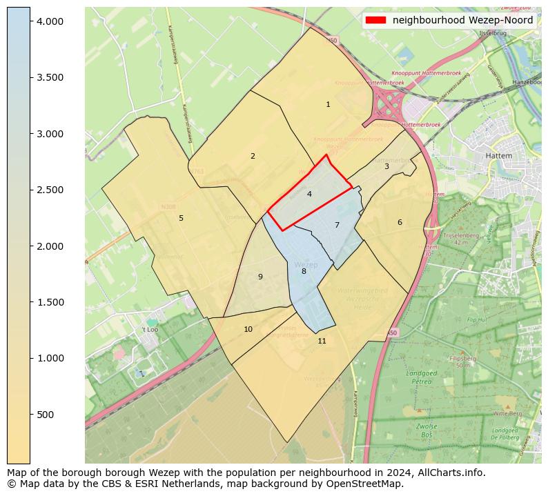 Image of the neighbourhood Wezep-Noord at the map. This image is used as introduction to this page. This page shows a lot of information about the population in the neighbourhood Wezep-Noord (such as the distribution by age groups of the residents, the composition of households, whether inhabitants are natives or Dutch with an immigration background, data about the houses (numbers, types, price development, use, type of property, ...) and more (car ownership, energy consumption, ...) based on open data from the Dutch Central Bureau of Statistics and various other sources!