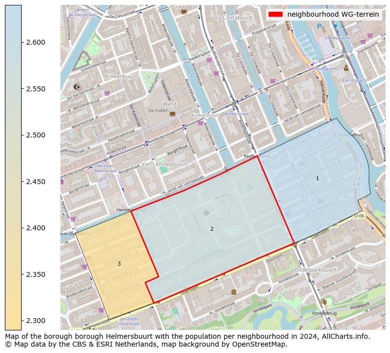 Image of the neighbourhood WG-terrein at the map. This image is used as introduction to this page. This page shows a lot of information about the population in the neighbourhood WG-terrein (such as the distribution by age groups of the residents, the composition of households, whether inhabitants are natives or Dutch with an immigration background, data about the houses (numbers, types, price development, use, type of property, ...) and more (car ownership, energy consumption, ...) based on open data from the Dutch Central Bureau of Statistics and various other sources!