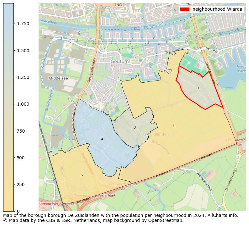 Image of the neighbourhood Wiarda at the map. This image is used as introduction to this page. This page shows a lot of information about the population in the neighbourhood Wiarda (such as the distribution by age groups of the residents, the composition of households, whether inhabitants are natives or Dutch with an immigration background, data about the houses (numbers, types, price development, use, type of property, ...) and more (car ownership, energy consumption, ...) based on open data from the Dutch Central Bureau of Statistics and various other sources!