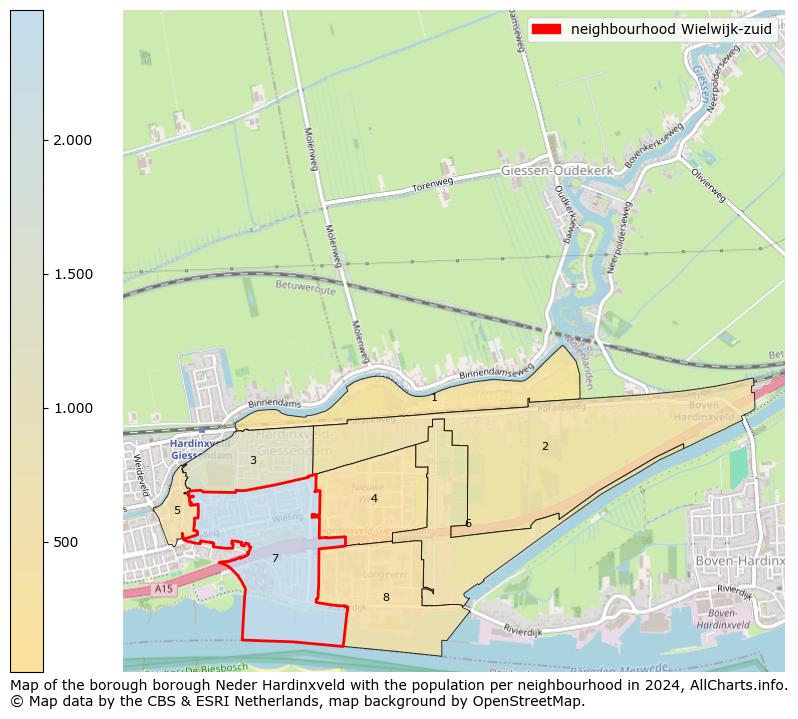 Image of the neighbourhood Wielwijk-zuid at the map. This image is used as introduction to this page. This page shows a lot of information about the population in the neighbourhood Wielwijk-zuid (such as the distribution by age groups of the residents, the composition of households, whether inhabitants are natives or Dutch with an immigration background, data about the houses (numbers, types, price development, use, type of property, ...) and more (car ownership, energy consumption, ...) based on open data from the Dutch Central Bureau of Statistics and various other sources!