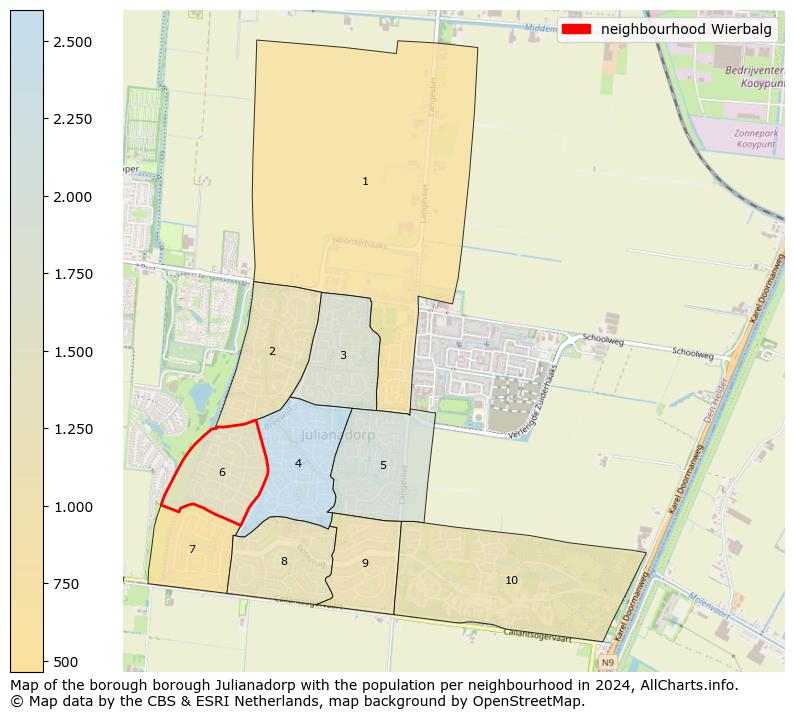 Image of the neighbourhood Wierbalg at the map. This image is used as introduction to this page. This page shows a lot of information about the population in the neighbourhood Wierbalg (such as the distribution by age groups of the residents, the composition of households, whether inhabitants are natives or Dutch with an immigration background, data about the houses (numbers, types, price development, use, type of property, ...) and more (car ownership, energy consumption, ...) based on open data from the Dutch Central Bureau of Statistics and various other sources!