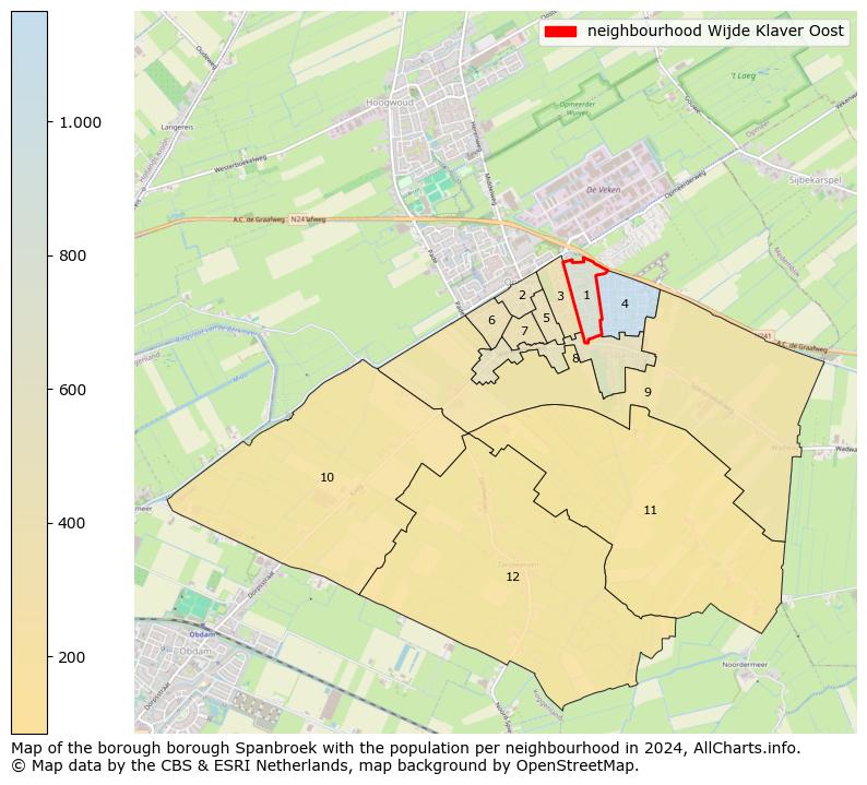 Image of the neighbourhood Wijde Klaver Oost at the map. This image is used as introduction to this page. This page shows a lot of information about the population in the neighbourhood Wijde Klaver Oost (such as the distribution by age groups of the residents, the composition of households, whether inhabitants are natives or Dutch with an immigration background, data about the houses (numbers, types, price development, use, type of property, ...) and more (car ownership, energy consumption, ...) based on open data from the Dutch Central Bureau of Statistics and various other sources!