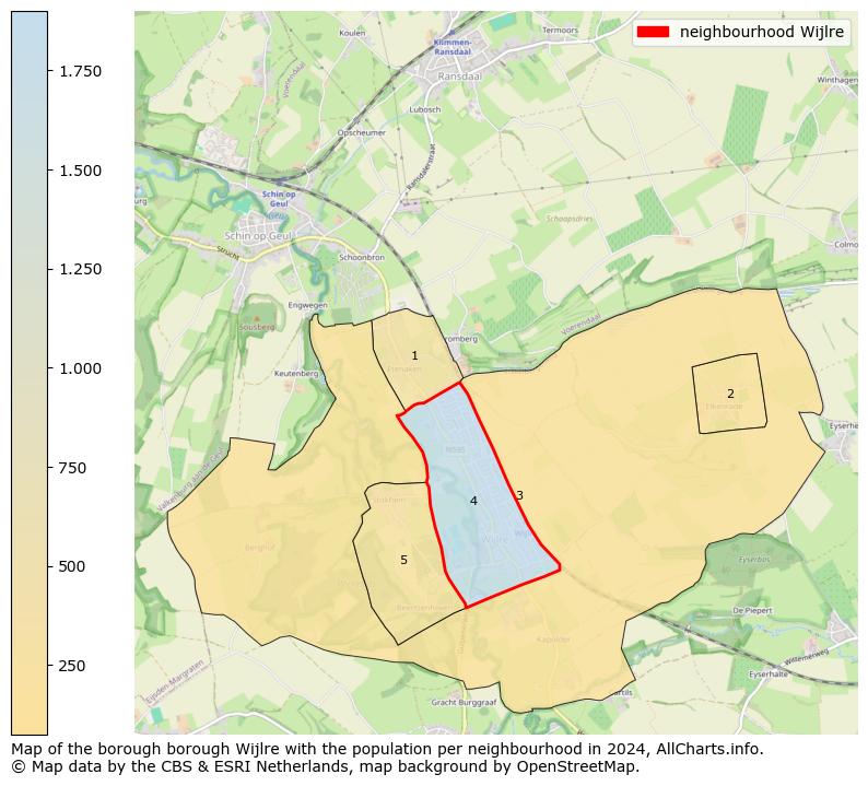 Image of the neighbourhood Wijlre at the map. This image is used as introduction to this page. This page shows a lot of information about the population in the neighbourhood Wijlre (such as the distribution by age groups of the residents, the composition of households, whether inhabitants are natives or Dutch with an immigration background, data about the houses (numbers, types, price development, use, type of property, ...) and more (car ownership, energy consumption, ...) based on open data from the Dutch Central Bureau of Statistics and various other sources!