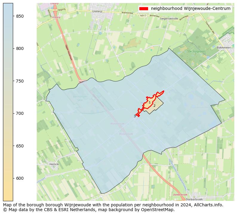 Image of the neighbourhood Wijnjewoude-Centrum at the map. This image is used as introduction to this page. This page shows a lot of information about the population in the neighbourhood Wijnjewoude-Centrum (such as the distribution by age groups of the residents, the composition of households, whether inhabitants are natives or Dutch with an immigration background, data about the houses (numbers, types, price development, use, type of property, ...) and more (car ownership, energy consumption, ...) based on open data from the Dutch Central Bureau of Statistics and various other sources!