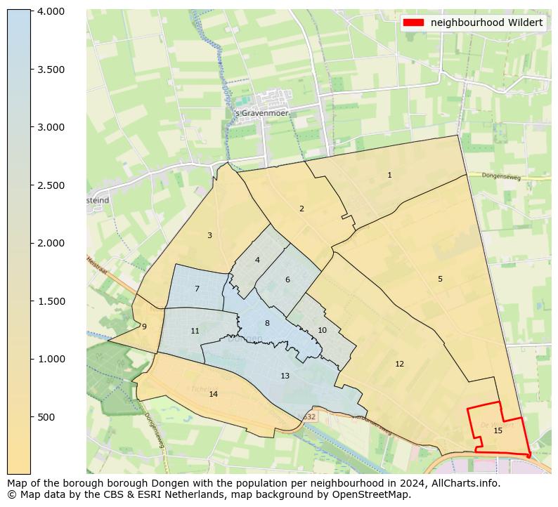 Image of the neighbourhood Wildert at the map. This image is used as introduction to this page. This page shows a lot of information about the population in the neighbourhood Wildert (such as the distribution by age groups of the residents, the composition of households, whether inhabitants are natives or Dutch with an immigration background, data about the houses (numbers, types, price development, use, type of property, ...) and more (car ownership, energy consumption, ...) based on open data from the Dutch Central Bureau of Statistics and various other sources!