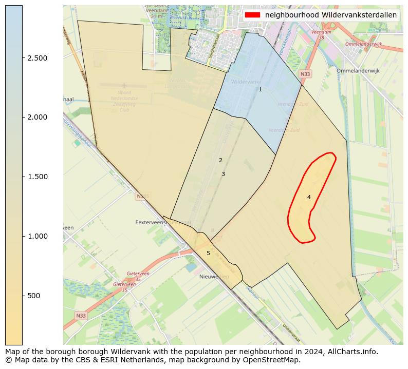 Image of the neighbourhood Wildervanksterdallen at the map. This image is used as introduction to this page. This page shows a lot of information about the population in the neighbourhood Wildervanksterdallen (such as the distribution by age groups of the residents, the composition of households, whether inhabitants are natives or Dutch with an immigration background, data about the houses (numbers, types, price development, use, type of property, ...) and more (car ownership, energy consumption, ...) based on open data from the Dutch Central Bureau of Statistics and various other sources!