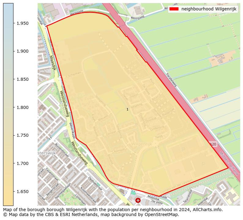 Image of the neighbourhood Wilgenrijk at the map. This image is used as introduction to this page. This page shows a lot of information about the population in the neighbourhood Wilgenrijk (such as the distribution by age groups of the residents, the composition of households, whether inhabitants are natives or Dutch with an immigration background, data about the houses (numbers, types, price development, use, type of property, ...) and more (car ownership, energy consumption, ...) based on open data from the Dutch Central Bureau of Statistics and various other sources!