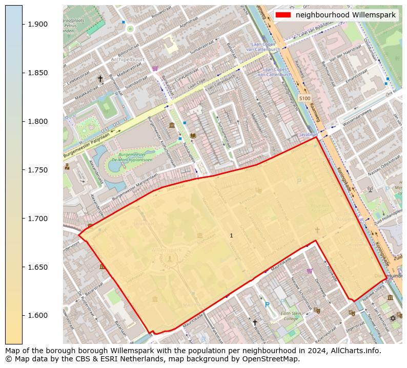 Image of the neighbourhood Willemspark at the map. This image is used as introduction to this page. This page shows a lot of information about the population in the neighbourhood Willemspark (such as the distribution by age groups of the residents, the composition of households, whether inhabitants are natives or Dutch with an immigration background, data about the houses (numbers, types, price development, use, type of property, ...) and more (car ownership, energy consumption, ...) based on open data from the Dutch Central Bureau of Statistics and various other sources!