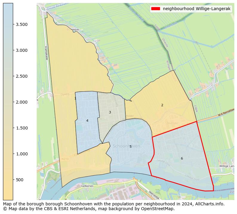 Image of the neighbourhood Willige-Langerak at the map. This image is used as introduction to this page. This page shows a lot of information about the population in the neighbourhood Willige-Langerak (such as the distribution by age groups of the residents, the composition of households, whether inhabitants are natives or Dutch with an immigration background, data about the houses (numbers, types, price development, use, type of property, ...) and more (car ownership, energy consumption, ...) based on open data from the Dutch Central Bureau of Statistics and various other sources!