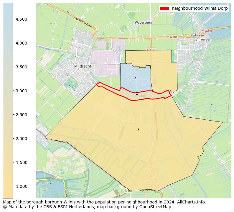 Image of the neighbourhood Wilnis Dorp at the map. This image is used as introduction to this page. This page shows a lot of information about the population in the neighbourhood Wilnis Dorp (such as the distribution by age groups of the residents, the composition of households, whether inhabitants are natives or Dutch with an immigration background, data about the houses (numbers, types, price development, use, type of property, ...) and more (car ownership, energy consumption, ...) based on open data from the Dutch Central Bureau of Statistics and various other sources!