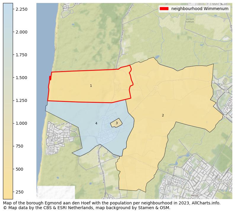Map of the borough Egmond aan den Hoef with the population per neighbourhood in 2023. This page shows a lot of information about residents (such as the distribution by age groups, family composition, gender, native or Dutch with an immigration background, ...), homes (numbers, types, price development, use, type of property, ...) and more (car ownership, energy consumption, ...) based on open data from the Dutch Central Bureau of Statistics and various other sources!