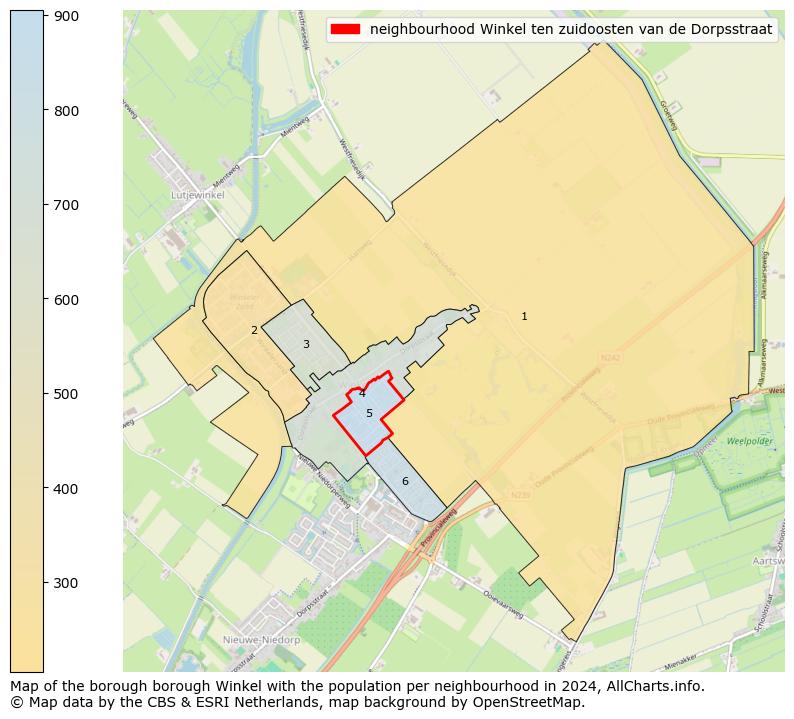 Image of the neighbourhood Winkel ten zuidoosten van de Dorpsstraat at the map. This image is used as introduction to this page. This page shows a lot of information about the population in the neighbourhood Winkel ten zuidoosten van de Dorpsstraat (such as the distribution by age groups of the residents, the composition of households, whether inhabitants are natives or Dutch with an immigration background, data about the houses (numbers, types, price development, use, type of property, ...) and more (car ownership, energy consumption, ...) based on open data from the Dutch Central Bureau of Statistics and various other sources!