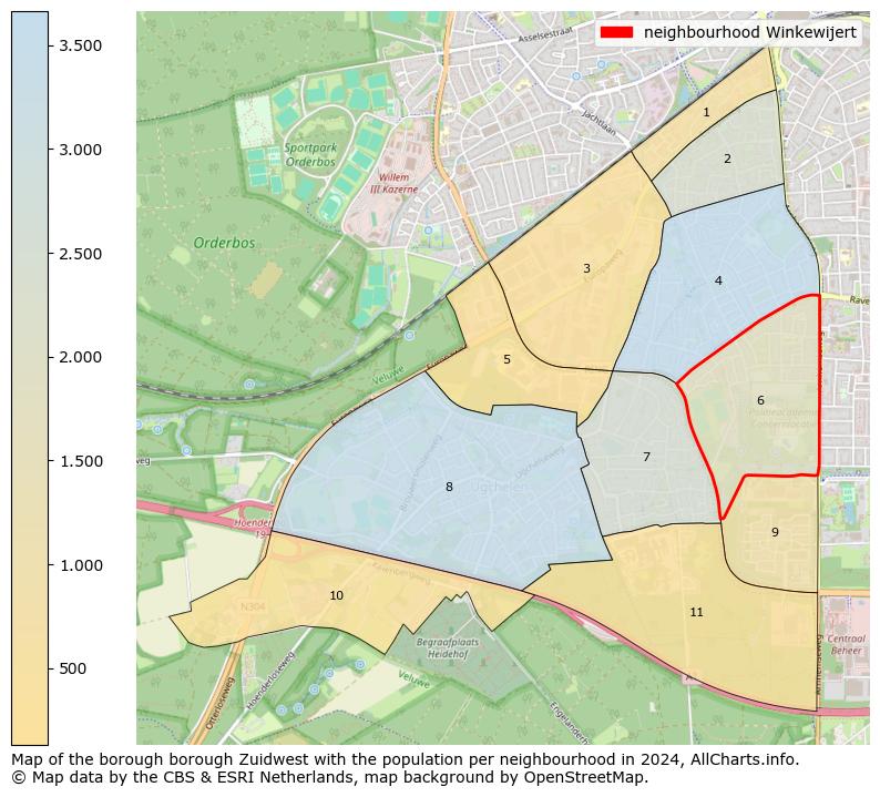 Image of the neighbourhood Winkewijert at the map. This image is used as introduction to this page. This page shows a lot of information about the population in the neighbourhood Winkewijert (such as the distribution by age groups of the residents, the composition of households, whether inhabitants are natives or Dutch with an immigration background, data about the houses (numbers, types, price development, use, type of property, ...) and more (car ownership, energy consumption, ...) based on open data from the Dutch Central Bureau of Statistics and various other sources!