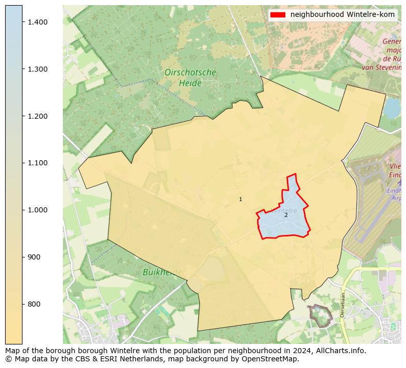 Image of the neighbourhood Wintelre-kom at the map. This image is used as introduction to this page. This page shows a lot of information about the population in the neighbourhood Wintelre-kom (such as the distribution by age groups of the residents, the composition of households, whether inhabitants are natives or Dutch with an immigration background, data about the houses (numbers, types, price development, use, type of property, ...) and more (car ownership, energy consumption, ...) based on open data from the Dutch Central Bureau of Statistics and various other sources!