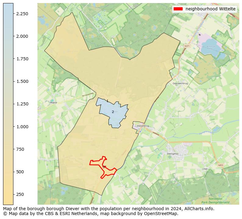 Image of the neighbourhood Wittelte at the map. This image is used as introduction to this page. This page shows a lot of information about the population in the neighbourhood Wittelte (such as the distribution by age groups of the residents, the composition of households, whether inhabitants are natives or Dutch with an immigration background, data about the houses (numbers, types, price development, use, type of property, ...) and more (car ownership, energy consumption, ...) based on open data from the Dutch Central Bureau of Statistics and various other sources!