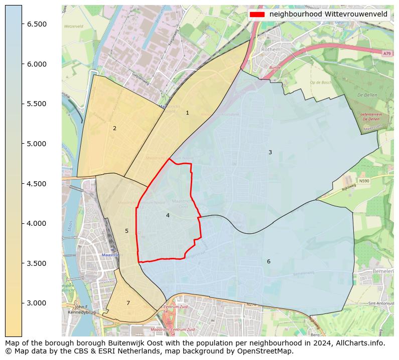 Image of the neighbourhood Wittevrouwenveld at the map. This image is used as introduction to this page. This page shows a lot of information about the population in the neighbourhood Wittevrouwenveld (such as the distribution by age groups of the residents, the composition of households, whether inhabitants are natives or Dutch with an immigration background, data about the houses (numbers, types, price development, use, type of property, ...) and more (car ownership, energy consumption, ...) based on open data from the Dutch Central Bureau of Statistics and various other sources!