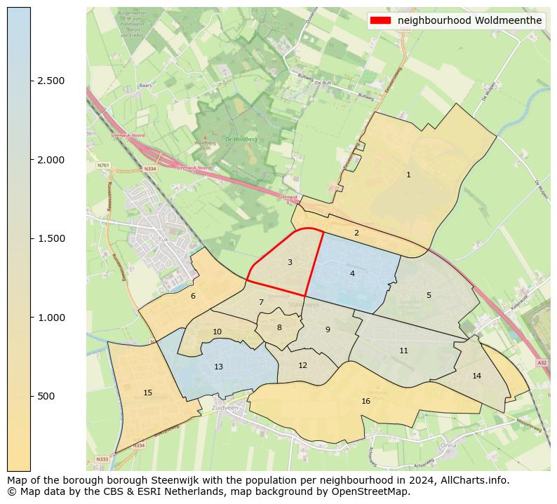 Image of the neighbourhood Woldmeenthe at the map. This image is used as introduction to this page. This page shows a lot of information about the population in the neighbourhood Woldmeenthe (such as the distribution by age groups of the residents, the composition of households, whether inhabitants are natives or Dutch with an immigration background, data about the houses (numbers, types, price development, use, type of property, ...) and more (car ownership, energy consumption, ...) based on open data from the Dutch Central Bureau of Statistics and various other sources!