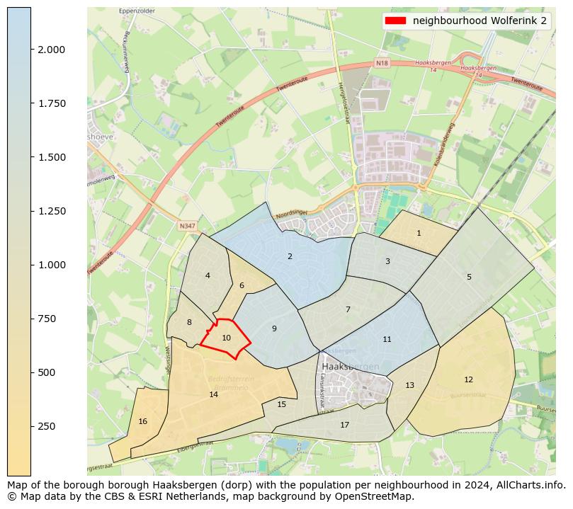 Image of the neighbourhood Wolferink 2 at the map. This image is used as introduction to this page. This page shows a lot of information about the population in the neighbourhood Wolferink 2 (such as the distribution by age groups of the residents, the composition of households, whether inhabitants are natives or Dutch with an immigration background, data about the houses (numbers, types, price development, use, type of property, ...) and more (car ownership, energy consumption, ...) based on open data from the Dutch Central Bureau of Statistics and various other sources!