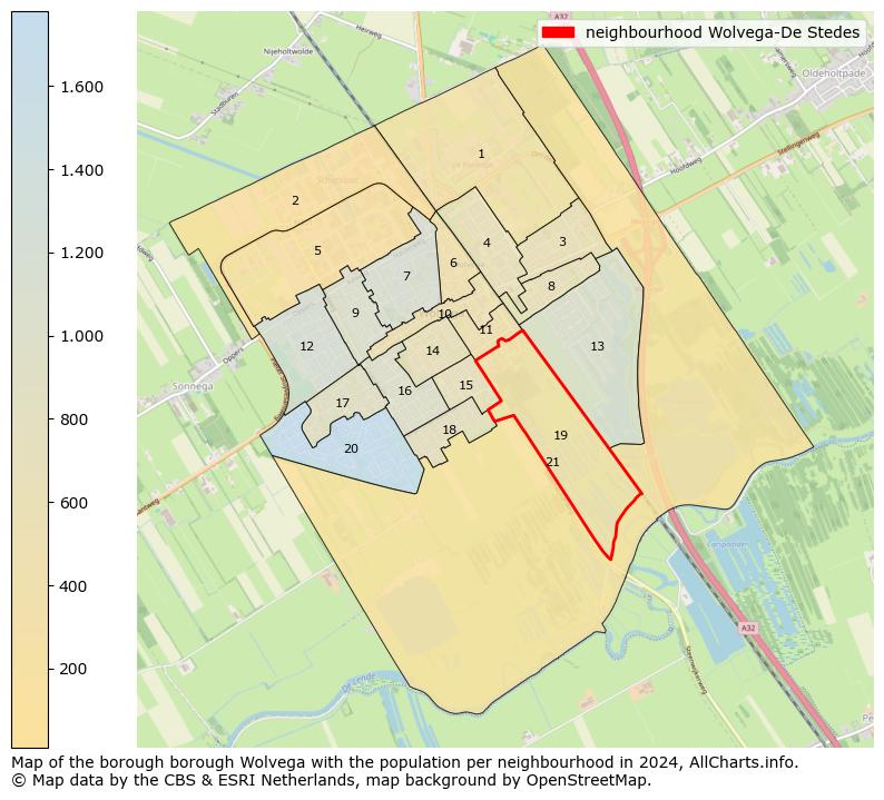 Image of the neighbourhood Wolvega-De Stedes at the map. This image is used as introduction to this page. This page shows a lot of information about the population in the neighbourhood Wolvega-De Stedes (such as the distribution by age groups of the residents, the composition of households, whether inhabitants are natives or Dutch with an immigration background, data about the houses (numbers, types, price development, use, type of property, ...) and more (car ownership, energy consumption, ...) based on open data from the Dutch Central Bureau of Statistics and various other sources!