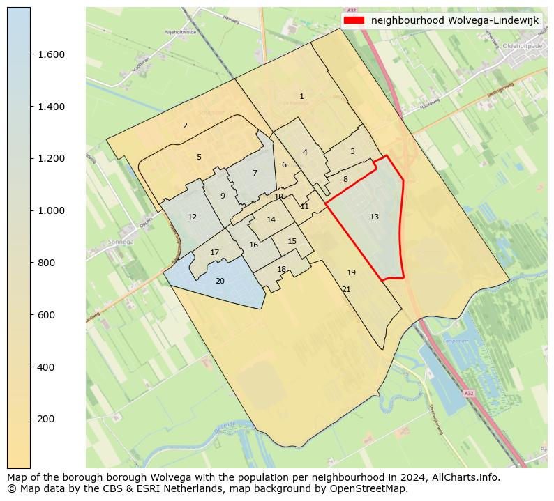 Image of the neighbourhood Wolvega-Lindewijk at the map. This image is used as introduction to this page. This page shows a lot of information about the population in the neighbourhood Wolvega-Lindewijk (such as the distribution by age groups of the residents, the composition of households, whether inhabitants are natives or Dutch with an immigration background, data about the houses (numbers, types, price development, use, type of property, ...) and more (car ownership, energy consumption, ...) based on open data from the Dutch Central Bureau of Statistics and various other sources!