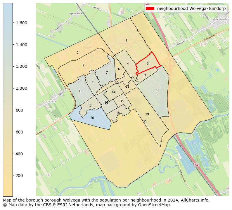 Image of the neighbourhood Wolvega-Tuindorp at the map. This image is used as introduction to this page. This page shows a lot of information about the population in the neighbourhood Wolvega-Tuindorp (such as the distribution by age groups of the residents, the composition of households, whether inhabitants are natives or Dutch with an immigration background, data about the houses (numbers, types, price development, use, type of property, ...) and more (car ownership, energy consumption, ...) based on open data from the Dutch Central Bureau of Statistics and various other sources!