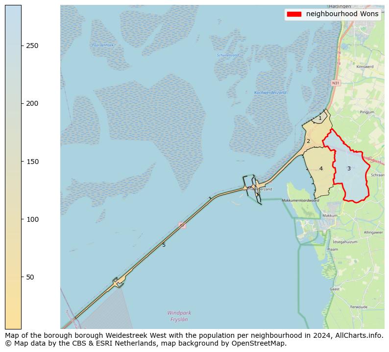 Image of the neighbourhood Wons at the map. This image is used as introduction to this page. This page shows a lot of information about the population in the neighbourhood Wons (such as the distribution by age groups of the residents, the composition of households, whether inhabitants are natives or Dutch with an immigration background, data about the houses (numbers, types, price development, use, type of property, ...) and more (car ownership, energy consumption, ...) based on open data from the Dutch Central Bureau of Statistics and various other sources!