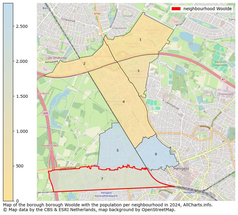 Image of the neighbourhood Woolde at the map. This image is used as introduction to this page. This page shows a lot of information about the population in the neighbourhood Woolde (such as the distribution by age groups of the residents, the composition of households, whether inhabitants are natives or Dutch with an immigration background, data about the houses (numbers, types, price development, use, type of property, ...) and more (car ownership, energy consumption, ...) based on open data from the Dutch Central Bureau of Statistics and various other sources!